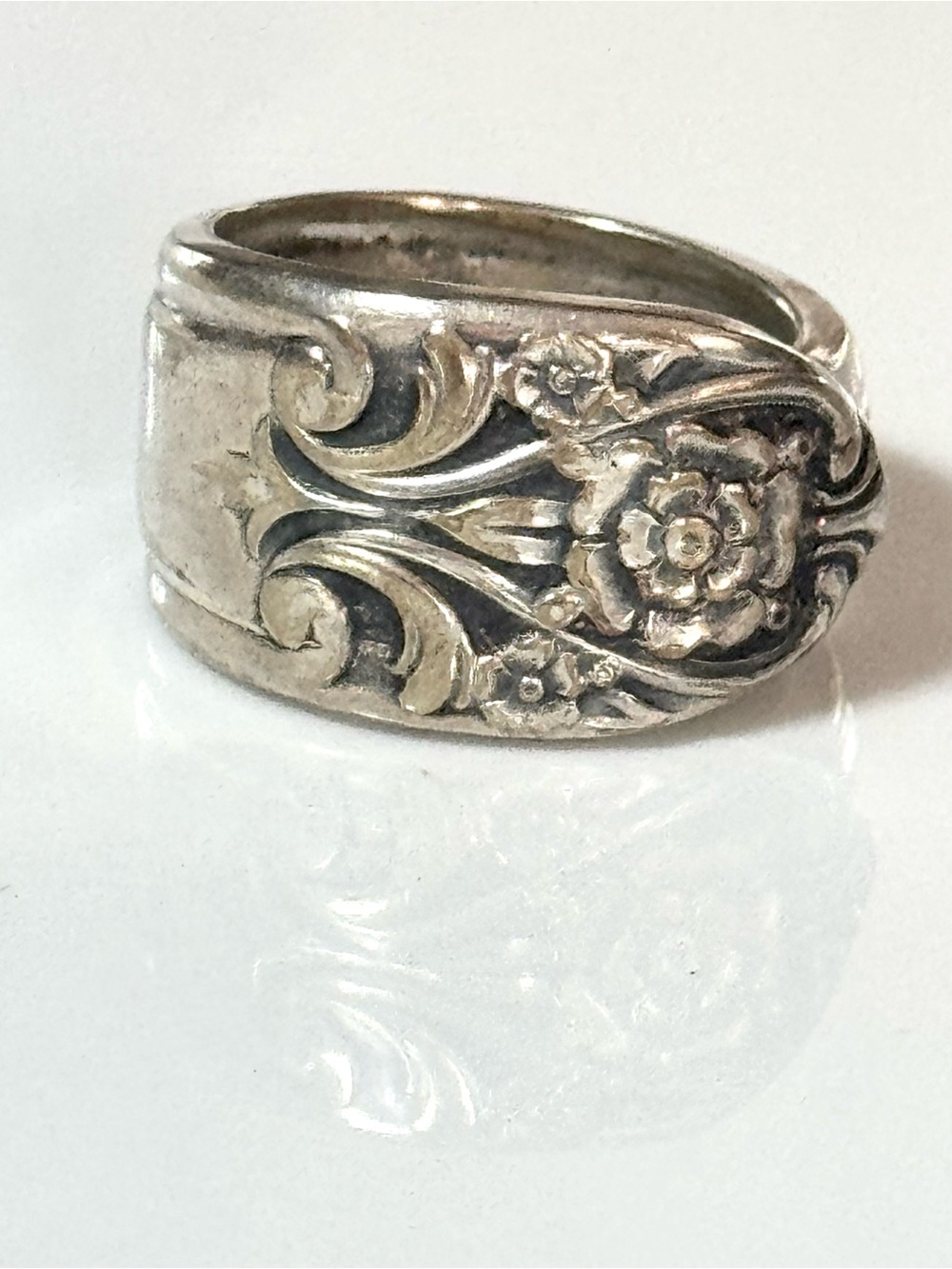 Vintage Silver Spoon Ring Size 8